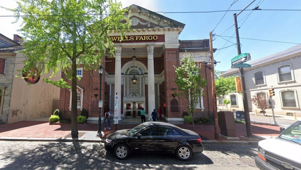 Wells Fargo back entrance in Germantown.