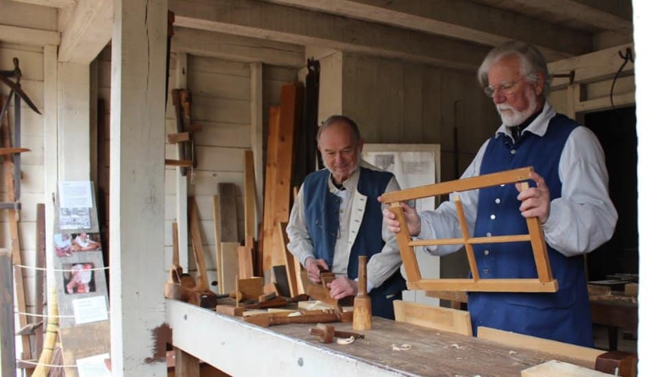 Woodworkers at Pennsbury Manor.