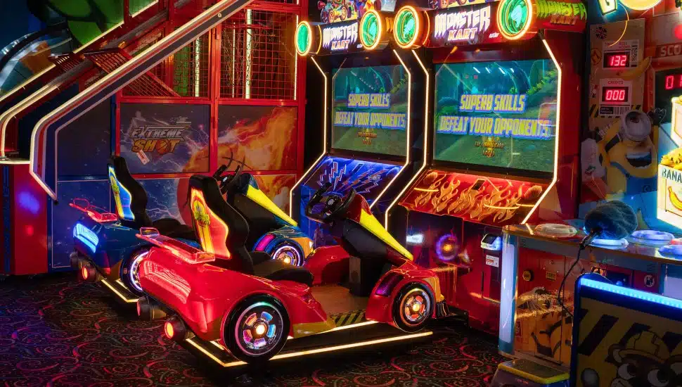 Arcade games at Giggleberry Fair.