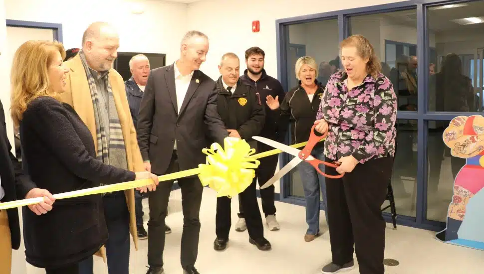 Bristol Township officials cut the ribbon, celebrating the opening of Bristol Township’s new senior center.