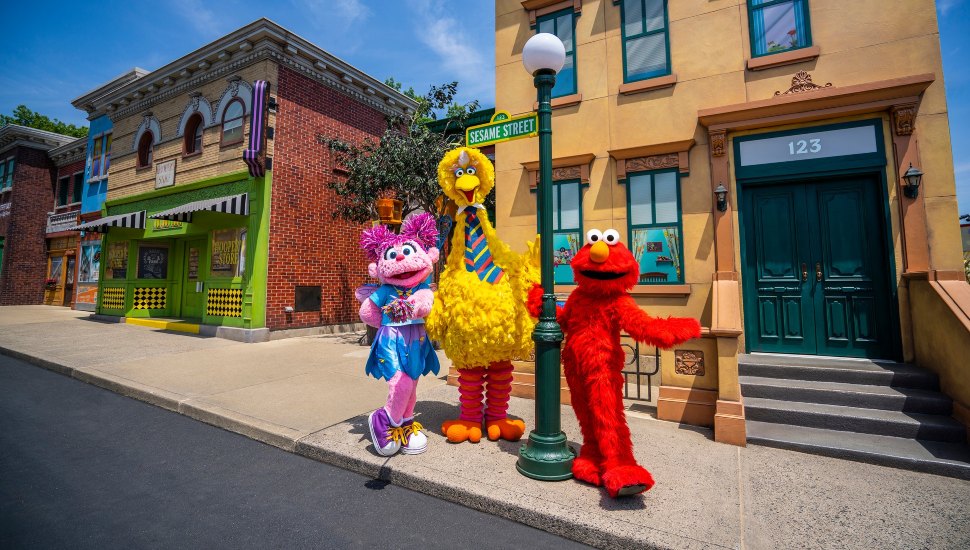 Elmo, Big Bird, and Abby.