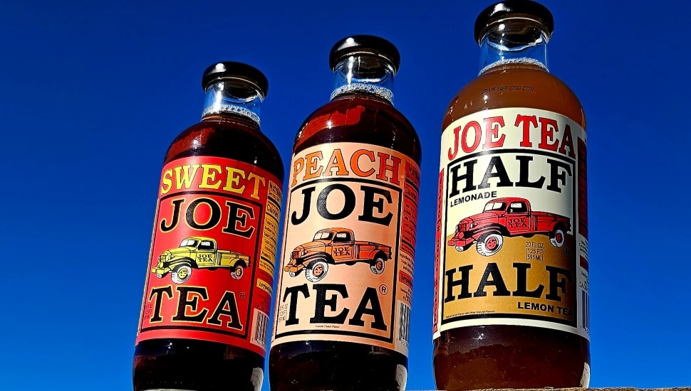 Three bottles of Joe Tea.