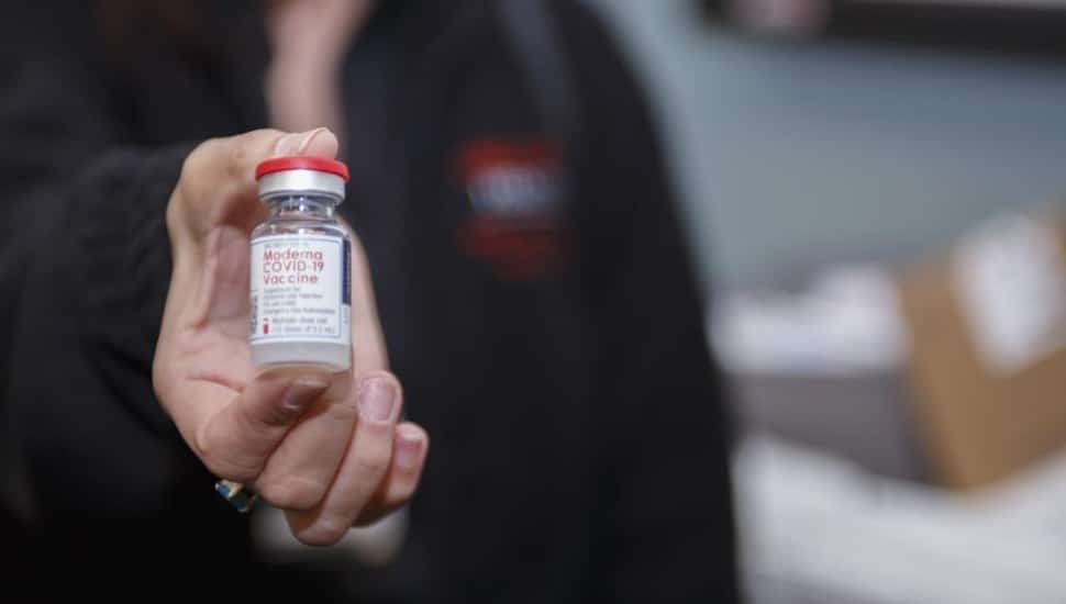 Moderna Vaccine Bottle.