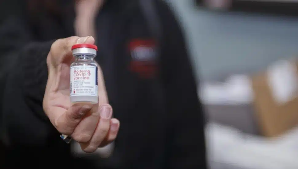 Moderna Vaccine Bottle.