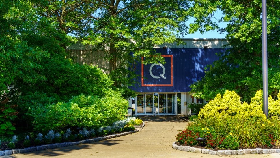QVC building in the summertime.