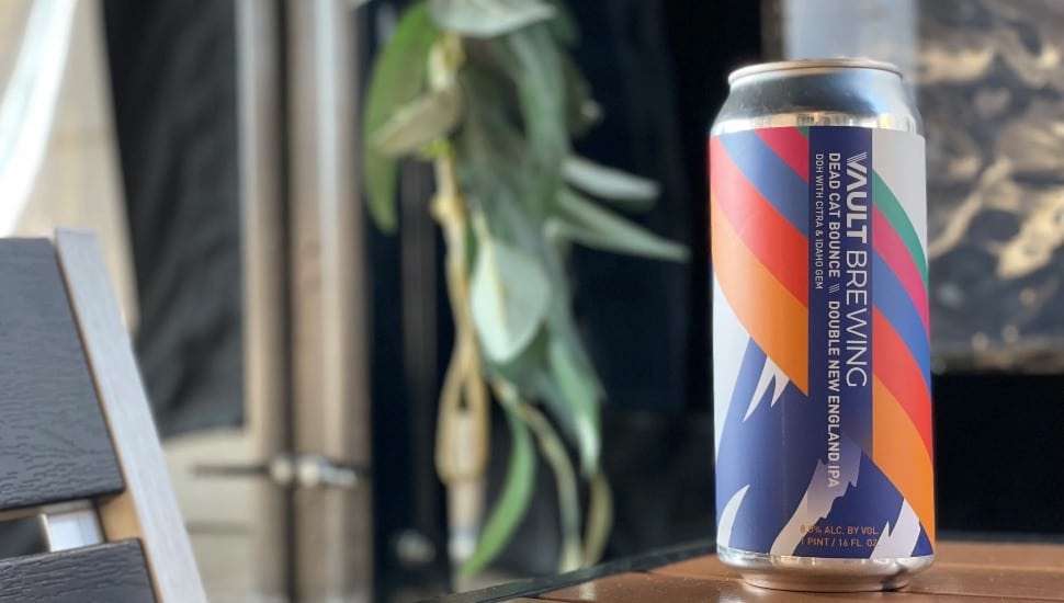 Beer can from Vault Brewing.