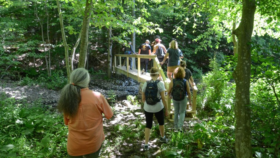 Hikers at Nockamixon State Park.