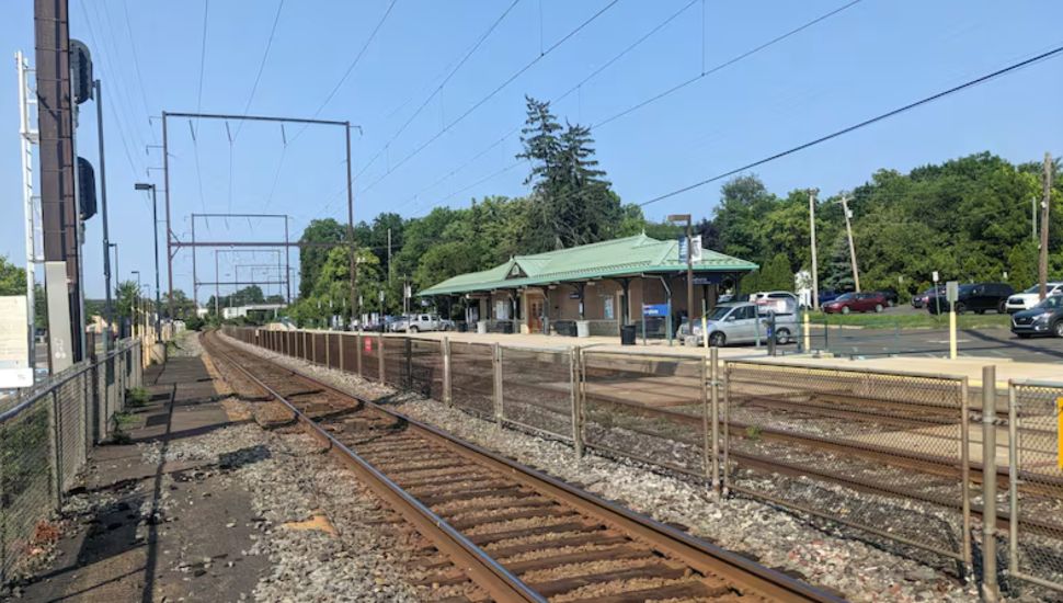 Tracks at Langhorne Station.