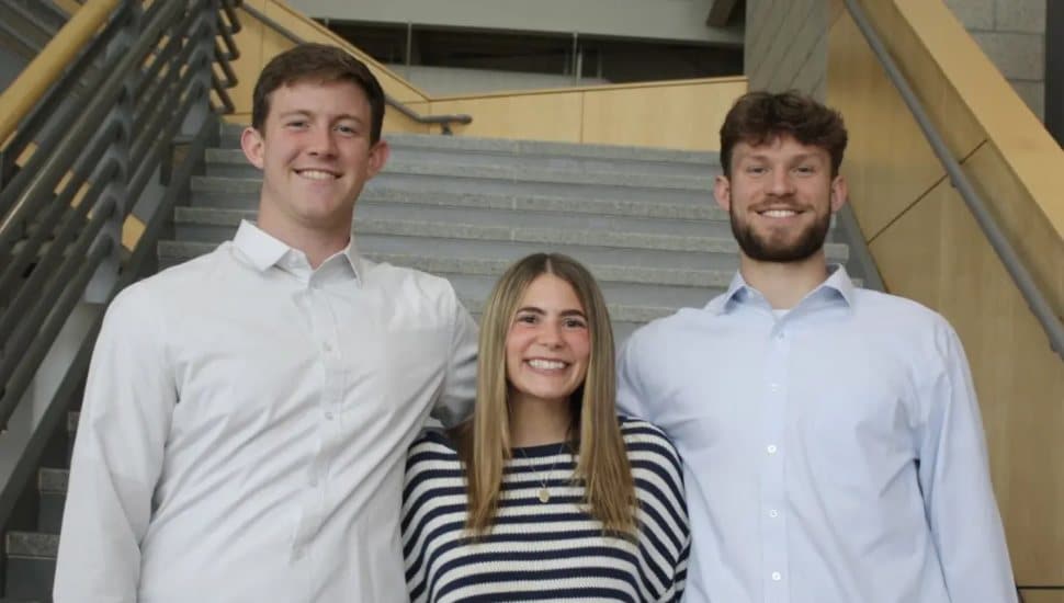 Matthew Shiel, Lauren Kolodsick, and Caleb Weaver.