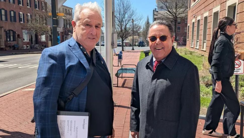 Marc Kaplin, right, with client Peter Abrams of Abrams Realty & Development.
