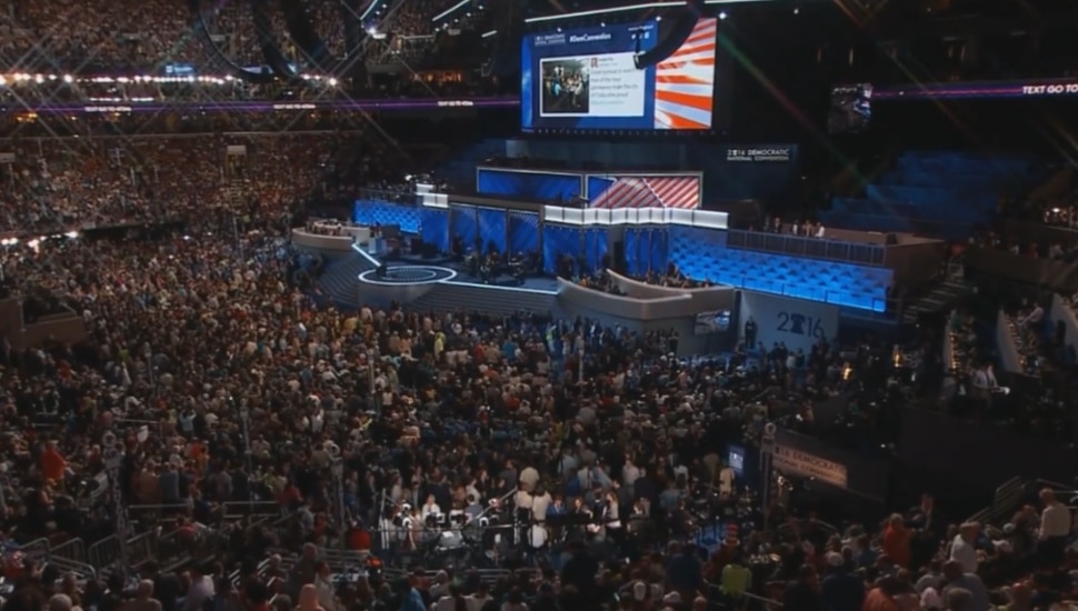 Crowd shot of the 2016 Democratic National Convention in Philadelphia.