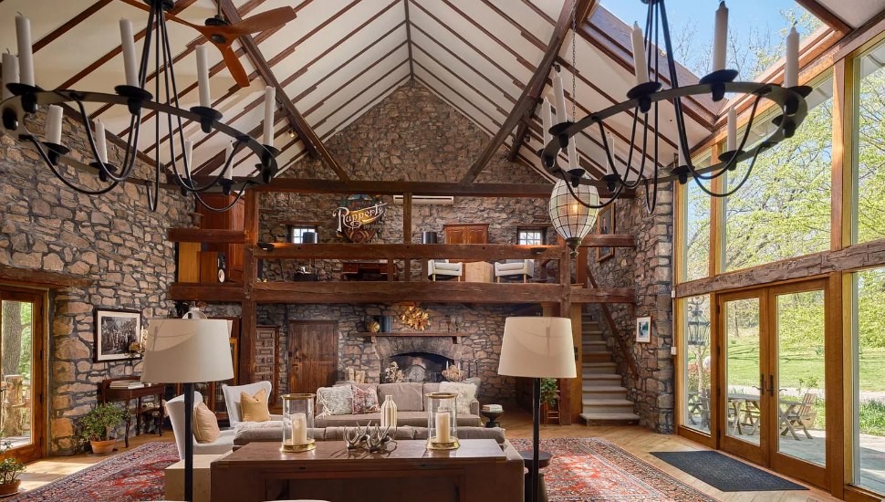 The interior of Alex Fraser and Peter Maloney's New Hope home.