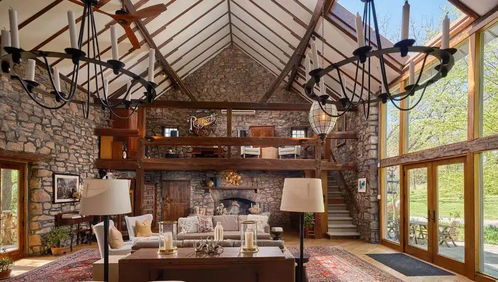 The interior of Alex Fraser and Peter Maloney's New Hope home.