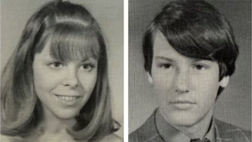 Barbara and Skip Rickert in their Pennsbury High School yearbook photos, circa 1972.