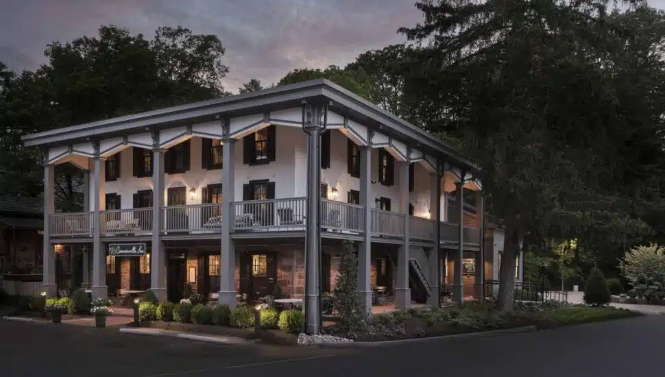 The exterior of the Carversville Inn.