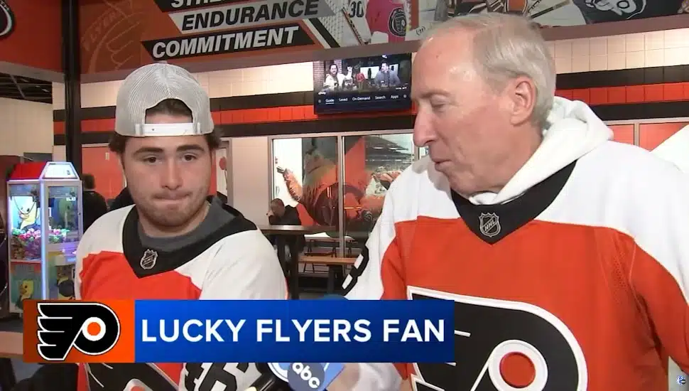 Flyers fans Jack Brod and Jake Weiner.
