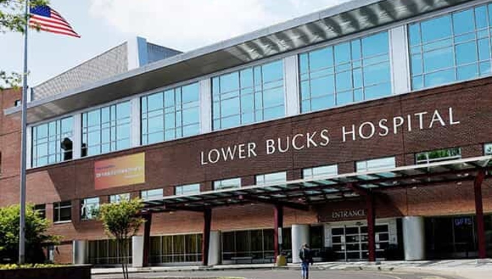 The exterior of Lower Bucks Hospital.