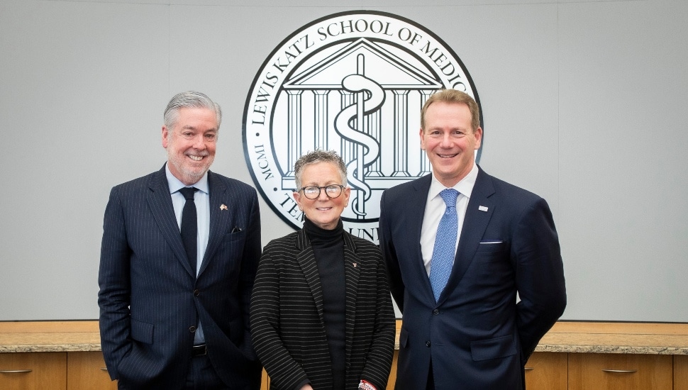 John Fry (left), Amy Goldberg (center), and Michael Charlton (right).
