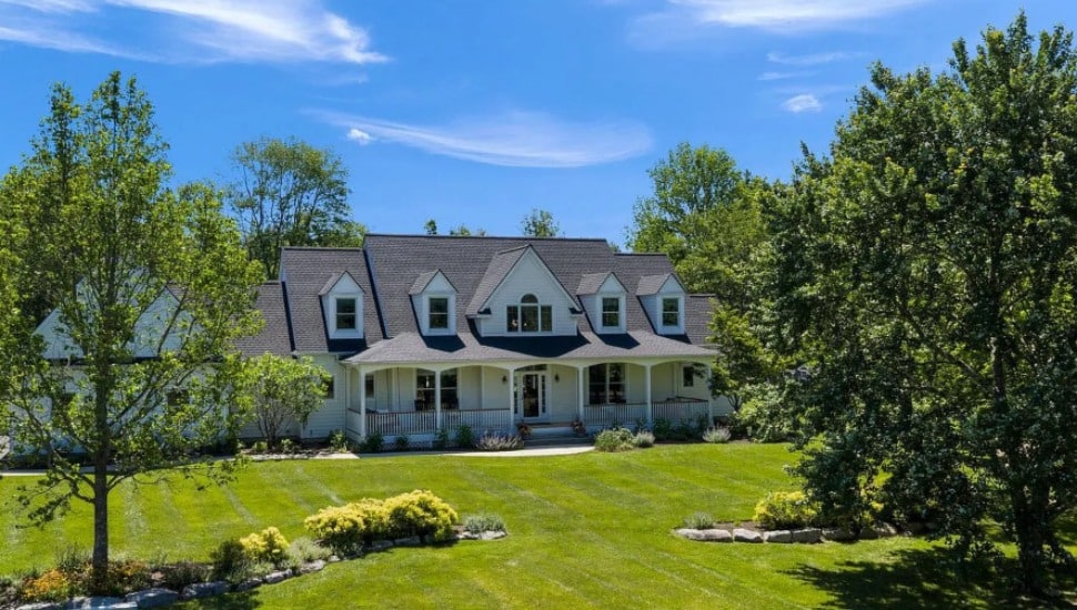 6230 Saw Mill Road in New Hope's Solebury Township is set on 6.34 acres, offering classic countryside charm just minutes from the Delaware River corridor.