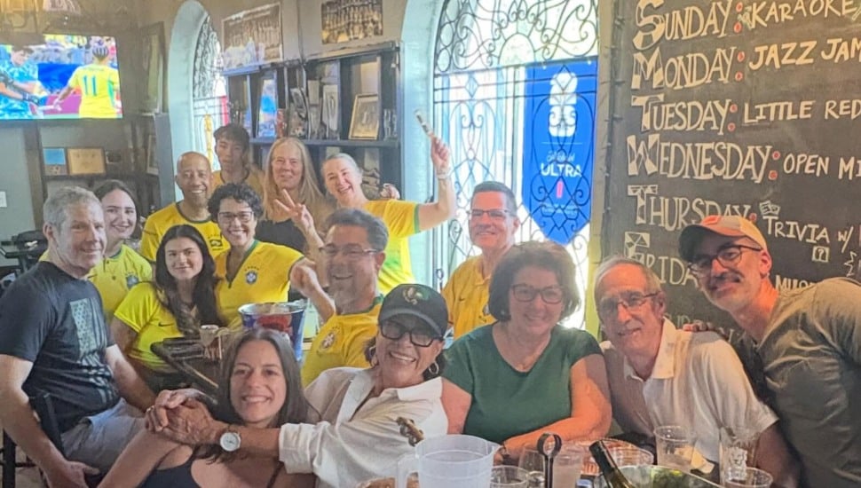 The crowd at Villa Capri in Doylestown brings the energy for a World Cup watch party.